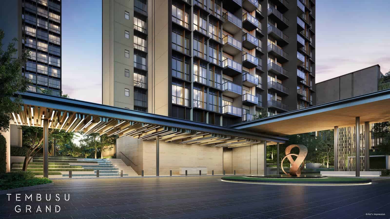 Tembusu Grand Arrival Courtyard Artist Impression