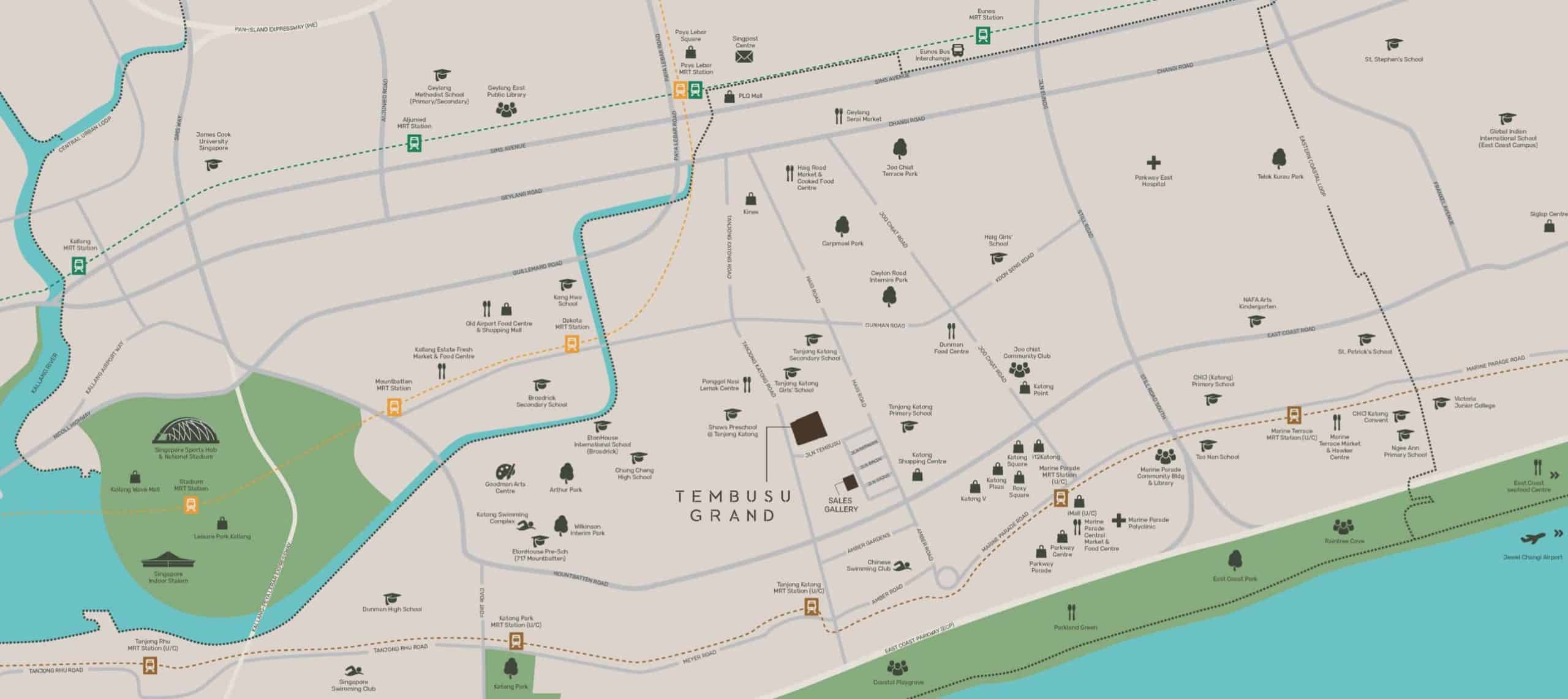 Tembusu Grand Location Map